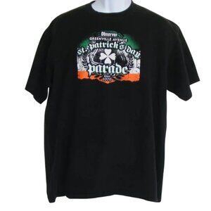 ST. PATRICKS DAY Parade Tshirt, XL, 2008 Dallas TX, Black, 2 sided print